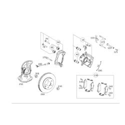 Bosch QuietCast Front Ceramic Brake Pads for Mercedes-Benz W204 R172 C-Class and SLK-Class