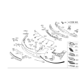 MERCEDES-BENZ W204 Front Right Bumper Grille Cover - A2048803924