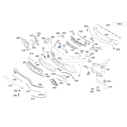 AMG GT X290 Front Left Lower Spoiler A2908859702 Genuine