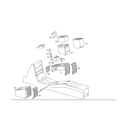 Mercedes-Benz Interior Storage Compartment Lid Lift Support Spring 0009807564