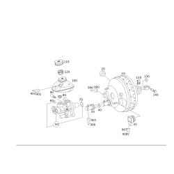 Brake Master Cylinder Reservoir - Mercedes-Benz (Genuine OEM Part 166-430-01-02)