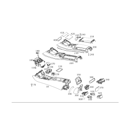 Console Front Cover Trim - Mercedes-Benz S-Class (W222)