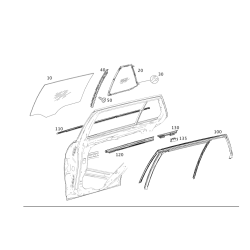 Door Moulding Rear Db W204/Lh