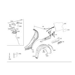 MB E W212 Fender Side Panel Damping Rear Right A2126825400