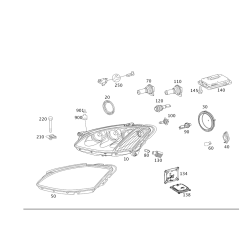 Mercedes-Benz S-Class W221 Facelift Xenon Left Headlight Assembly A2218201939