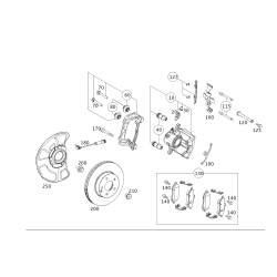 Brake Pad Set Frt Db W204,W212,W207,W218/6Cyl