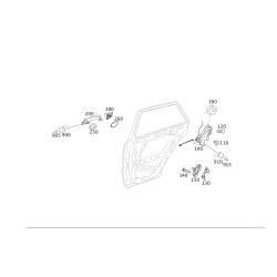 Door Lock Rear Db W164/Ml/Rh