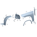 Mercedes-Benz GLE W167 Front Right Inner Arch Liner A1676917500