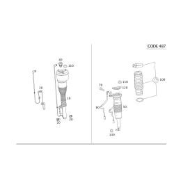 MERCEDES-BENZ 2213201838 Strut Assembly Air Suspension