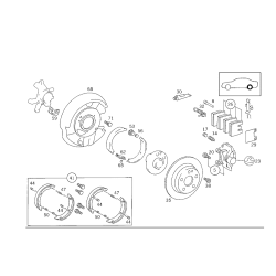 Brake Spring Rear Db W210/Rh