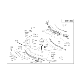 Front Bumper Cover Assembly - Mercedes-Benz CL550 CL600 AMG Sport (W216) 2011-2014