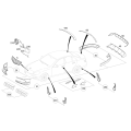 ORIGINAL Mercedes-Benz Front Grille Emblem Wiring Harness A2078200000