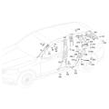B Pillar Upper Trim Cover Panel - Mercedes-Benz C300 W205 Right Passenger Side