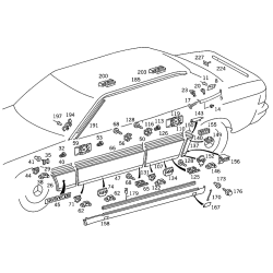 Side Molding Screw Grommet Nut Clip - Mercedes-Benz 0019882981