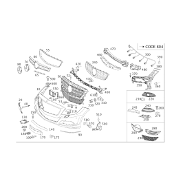 Front Bumper Tow Hook Cover - Mercedes-Benz CLS400 CLS550 (W218) 2015-2018