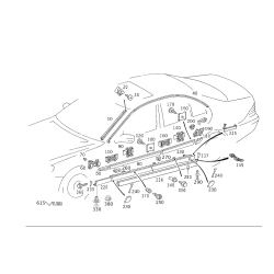 Rocker Panel Skirt Jack Cover - Mercedes-Benz W220 S55 S600 AMG - Front Right