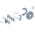 MERCEDES-BENZ GLB X247 Front Wheel Brake Pad Set A0004205303 ORIGINAL