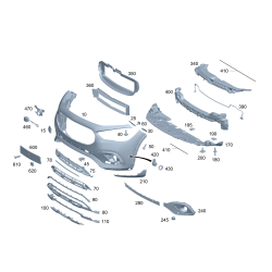 Mercedes-Benz ZIERSTAB (A2478858604) - GLB-Class (247) Right Lower Trim Bar