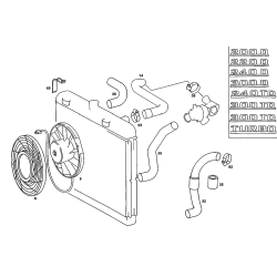 A/C Fan Grill Db W123,W201,W126,W116