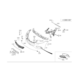 Front Bumper Wiring Harness LHD - Mercedes-Benz S-Class W222