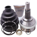 CV Joint - FEBEST 2010-SEBA46 - Outer, Front Axle, Wheel Side, with ABS sensor ring
