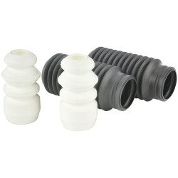 Boot with jounce bumper rear shock absorber kit