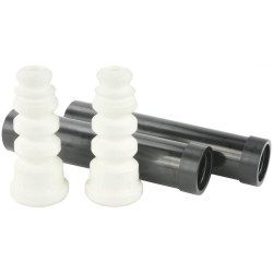 Boot with jounce bumper rear shock absorber kit