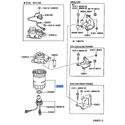Toyota Fuel Filter Element Kit 04234-48012 fits: ToyoAce, Land Cruiser