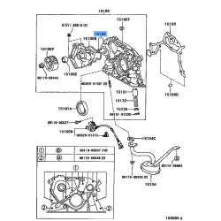 TOYOTA GENUINE ROTOR SET, OIL PUMP 15103-31050