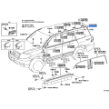Toyota Land Cruiser Roof Drip Side Finish Moulding Rear LH (75554-60040)