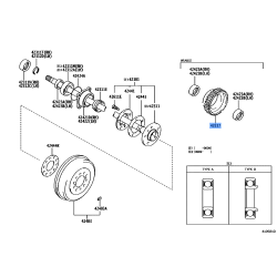 GENUINE OEM 43517-35010 REAR WHEEL ABS ROTOR SPEED CONTROL BEARING RING - TOYOTA