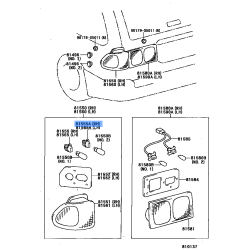 Toyota Socket & Wire Sub-Assy, Rear Combination Lamp, RH
