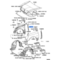 Front Fender Side Panel Protector - Toyota Corolla (ZRE142) Right Hand