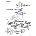 Windshield Molding Joint Cover Lower Right Hand - Toyota 1984-1989