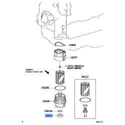 Toyota Oil Filter Drain Plug 15643-31050 fits: Land Cruiser, Hilux and More