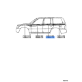 Stripe, Rear Door Outside, LH - Toyota Land Cruiser UZJ100 HDJ100 2000-2001