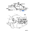 TOYOTA 68950-19895 Genuine Back Door Stay Assembly Right