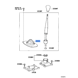 Toyota OEM Genuine Shift Lever Boot 33555-60110