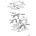 Toyota Hood Bumper Cushion 90541-15024