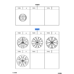TOYOTA 42602-52400 Wheel Cap Sub-Assembly