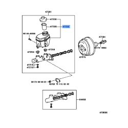 Brake Master Cylinder Reservoir Sub-Assembly - Toyota Camry (ACV36, MCV36) 2002-2006, Toyota Forklift