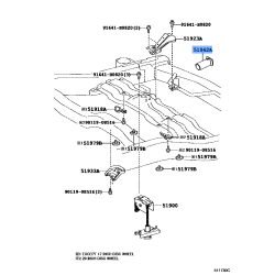 Toyota Genuine Handle, Spare Wheel Carrier Bolt 51942-60050