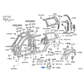 TOYOTA 76626-60150 Genuine Quarter Panel Mudguard Rear Left