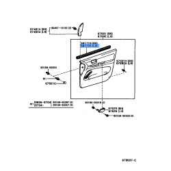 TOYOTA 68172-48050 Weatherstrip, Front Door Glass, Inner LH