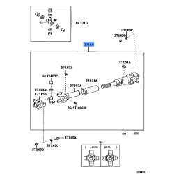 TOYOTA 37140-60320 SHAFT ASSY, PROPELLER, FRONT