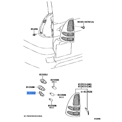 TOYOTA 81565-60620 Socket & Wire