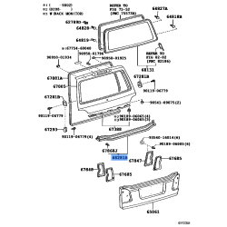 TOYOTA 68281-60020 Genuine Lift Gate Weatherstrip