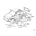 Toyota CLIP, ROOF DRIP SIDE FINISH MOULDING, NO.1 75561-50040
