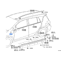 TOYOTA Genuine Front Door Belt Molding Clip (68211-20040)