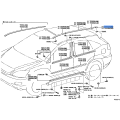 TOYOTA 75553-48030 Moulding, Roof Drip Side Finish, Rear RH